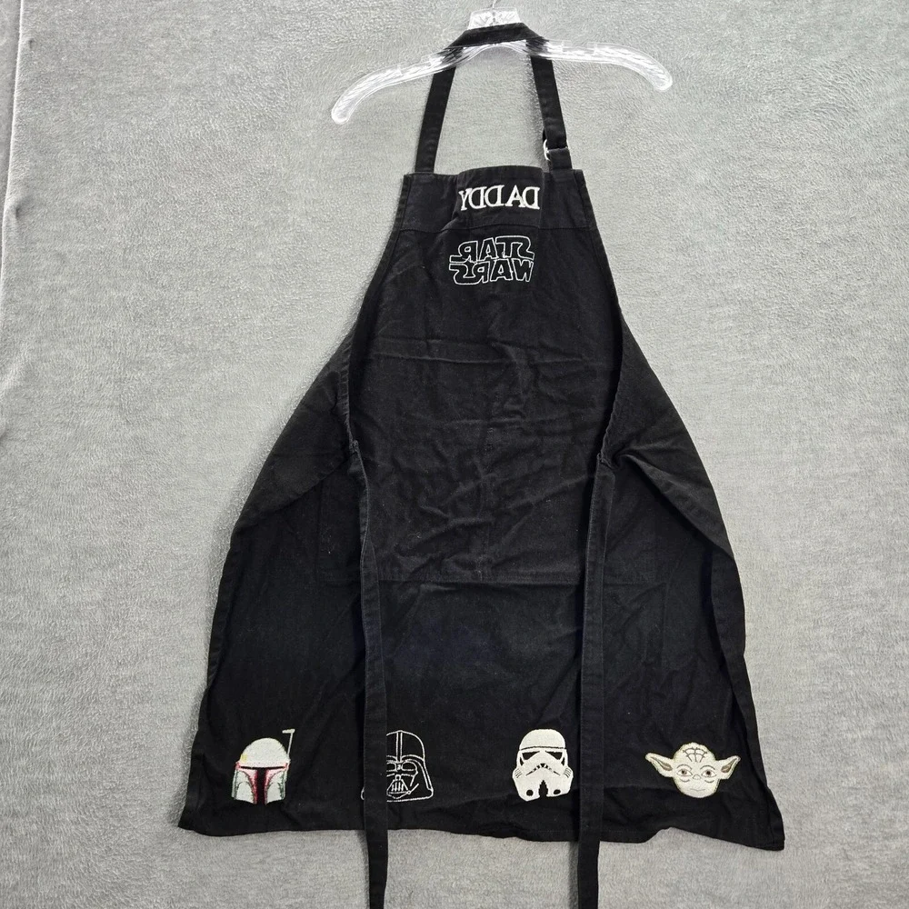 Star Wars Men Apron One Size Black Darth Vader Yoda Storm Trooper‎ Daddy Logo